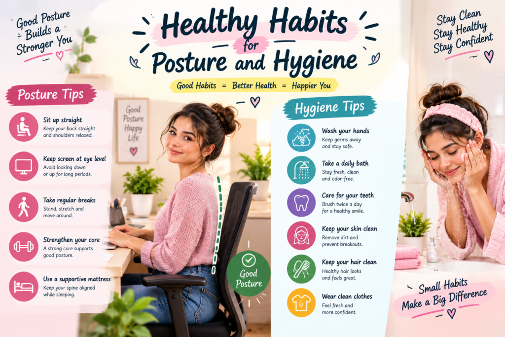 Healthy posture and hygiene tips